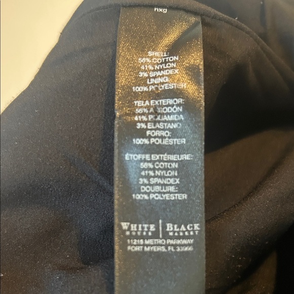 White House Black Market Black Mini Skirt Size 8 Measurements in Pics - Picture 5 of 6